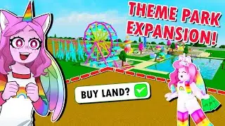 I EXPANDED My Themepark In Roblox!!!(Roblox)