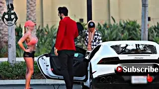 #golddiggerpranks #hot #Lamborghini  Gold Digger prank with Lamborghini