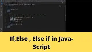 use of if , else , and else if  in Java Script