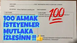 10.SINIF MATEMATİK 1.DÖNEM 1.YAZILI
