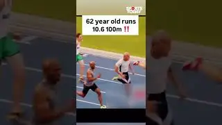 62-year runner from America participates in 100m race and the timing is a CRAZY 10.6 seconds