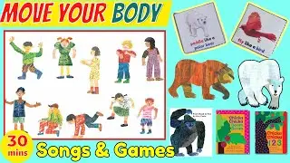 From Head to Toe Eric Carle Song Read Aloud Animated | Movement Songs for Preschoolers | Dance Break