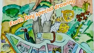 Beautiful drawing and colouring ideas / Earth Day special drawing