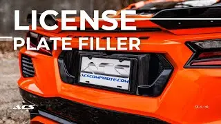C8 Corvette Stingray License Plate Filler Install | 50-4-148 | ACS Composite