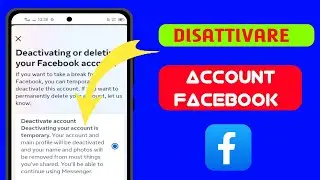 Come disattivare l'account Facebook 2024||Disattivare Facebook