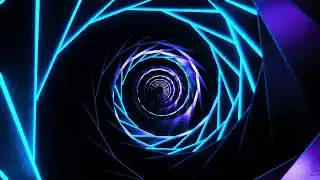 Abstract Sci fi Corkscrew Tunnel Animation Loop Background Video 4k Screensaver