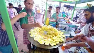 Ultimate 40 eggs boiled Fry making FC. 30/only bharuch Street Foods