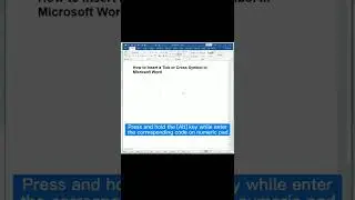 How to Insert a Tick or Cross Symbol in Microsoft Word (2)