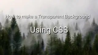 How to make Transparent Background using CSS | CSS Styling