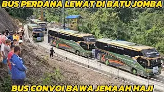 First Time, Buses Are Crowded Passing In Batu Jomba