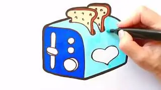 How to draw a TOASTER / coloring TOASTER / Draw Ka
