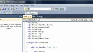 C# Edge 28 -  C# saveFileDialog - IDE approach