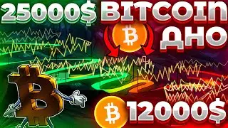 СРОЧНО! BITCOIN 25000$ ПИК РОСТА! КРУПНЫЙ ОТКАТ И ДНО РЫНКА! BTC 12000$ УЖЕ СКОРО!