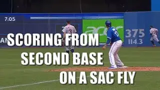 MLB | Scoring From Second Base On A Sac Fly