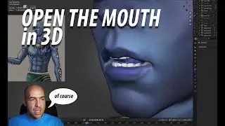 Open the 3D character mouth in 3D