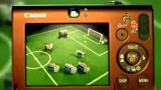 Canon Digital IXUS and PowerShot football match