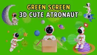 CUTE ASTRONAUT || GREEN SCREEN