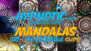 mandala slow hypnotic background rotatory loopable organic colorful glow vj loops visuals MIX