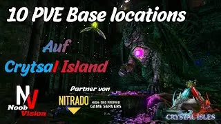 Top 10 PVE Base Locations | Ark Crystal Isles Konsole + PC [Gameplay]