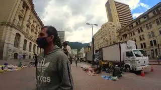 Downtown Bogota Colombia Walk