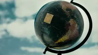 Globe Turning Stop Motion Clouds a Globe - No copyright