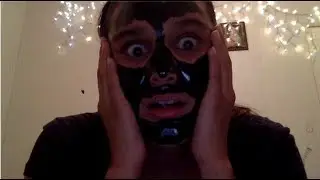black mask gone wrong (mask gets stuck to face!!)