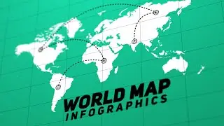 After Effects world map animation | Map Infographics animation | Motion Designer Tutorial