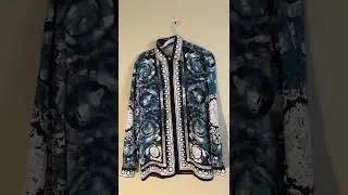 Versace barocco baroque watercolor silk shirt womens #shorts