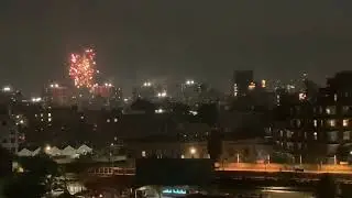 Fireworks Display in the City