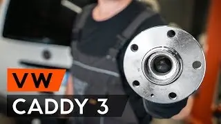 How to change rear wheel bearing / rear hub bearing on VW CADDY 3 (2KB) [TUTORIAL AUTODOC]