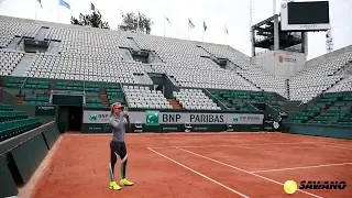 Tour Insights from Coach Nick Saviano while Genie Bouchard Warms up at The French Open