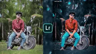 dark blue and orange tone Lightroom photo editing