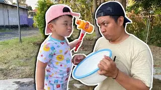 BIKIN NGAKAK!! Main Game Caca VS Ayah Lempar Balon Air