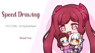 Speed Drawing - YCH Chibi with Plushies : Emilysharleen