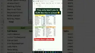 Awesome Sum formula in excel #short #shorts #shortfeed #exceltutorial