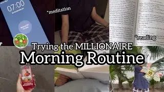 TRYING A MILLIONAIRE MORNING ROUTINE 🥗📕/ #Diwalog2023 Day 9