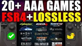20+ AAA Games on Steam Deck: FSR 4 + Lossless Scaling Performance Tested