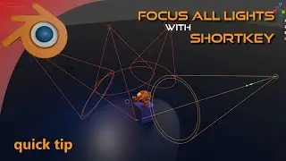 Blender Lights Tip Shortkey Focus all lights at one point