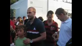 Rencontre avec Frédéric Michalak à la fin de l'Entraînement du RCT