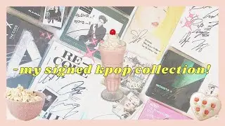 my signed k-pop collection 🥐🍁 promo albums, polaroids & more