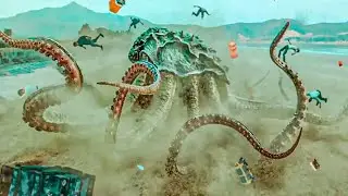 海怪突袭沙滩，人类直接被卷飞！【海怪Sea Monster】|驚悚 災難 |【電影派對】