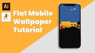 How to design Flat Mobile  Wallpaper | Adobe Illustrator CC Tutorial