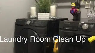 Laundry room makeover //clean with me