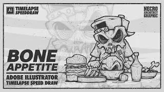 Bone Appetite | Adobe Illustrator Timelapse Speed Draw