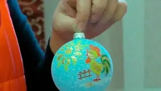Мастер класс - раскрашиваем ёлочные игрушки (Фабрика елочных игрушек)