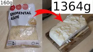 Comment faire du fromage soi-même: transformer 160 grammes de gruyère rappé en 1,3 kilogrammes
