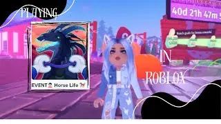 Playing “horse life” in Roblox