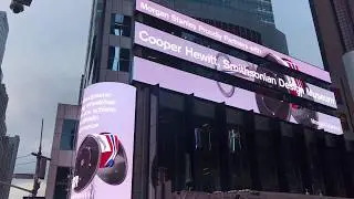 Медиафасад видео экран на фасаде здания