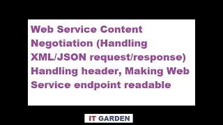 Web Service Content Negotiation Handling header,Web Service endpoint readable Format Session 12