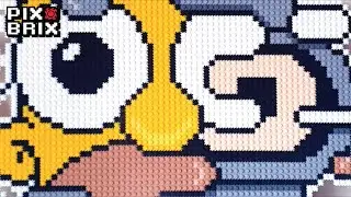 Simpsorama: Homer Simpson (The Simpsons) and Bender (Futurama) - Pix Brix Instructions